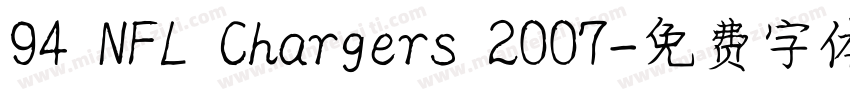 94 NFL Chargers 2007字体转换